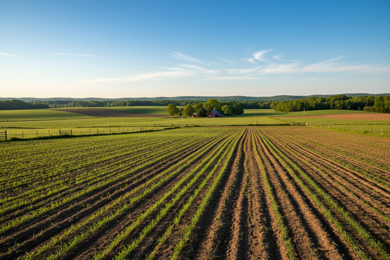 Farm field background
